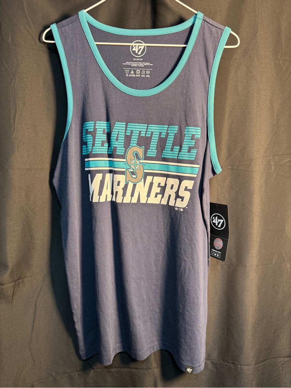 47 Seattle Mariners Navy & Teal Graphic Tank